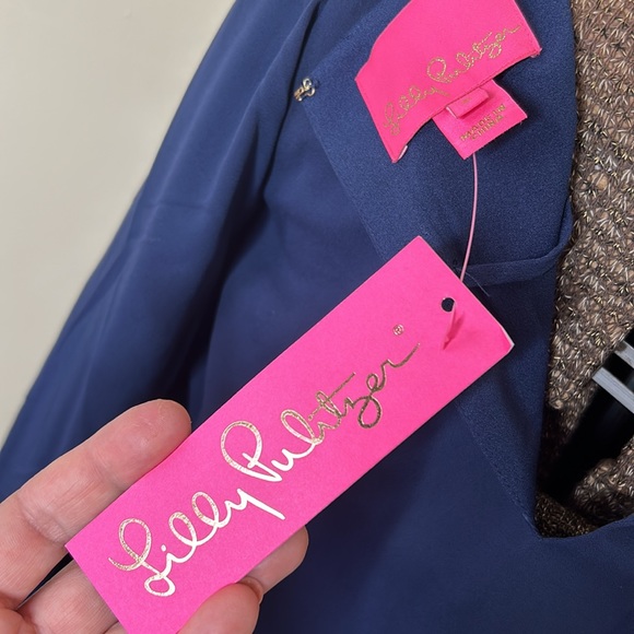 Lilly Pulitzer Lorella Stretch Dress in True Navy - Picture 8 of 10